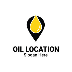 Black Oil Drop Logo Vector Illustration Design Template, Machine Gear Drop. Petrol Vector Template For Industry Diesel Company Logo.