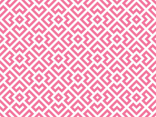 Abstract geometric pattern. A seamless vector background. White and pink ornament. Graphic modern pattern. Simple lattice graphic design
