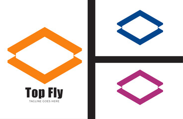 Modern and unique fly logo design. Modern Logo designs concept vector