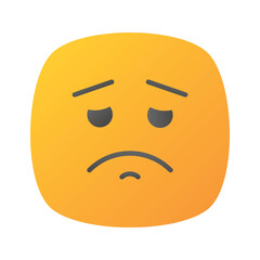 Get your hands on perfectly designed sad emoji icon, customizable vector