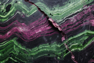 Naklejka premium Processed collage of zoisite tanzanite gemstone purple and green texture. Background for banner