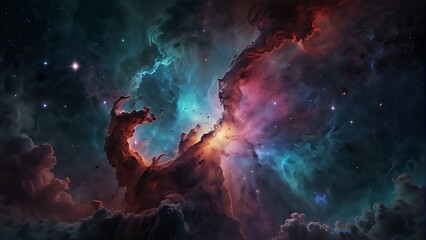 Fototapeta premium Celestial Nebula High-Demand Background Image 
