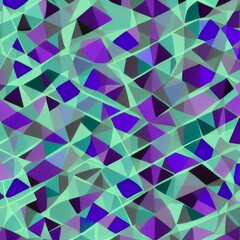 abstract geometric triangle background - green, violet and blue