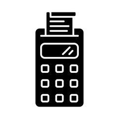 Point of Sale icon in glyph style. Payment Terminals icon in glyph style. Icons about banking and finance in glyph style