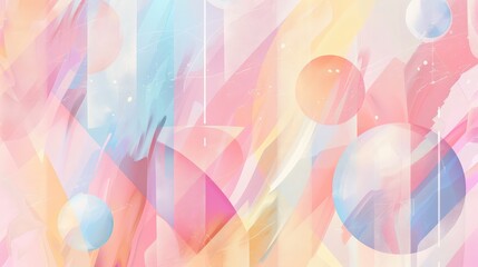 Abstract vector geometric background in pastel colors. Color full wallpaper illustrations backdrop.