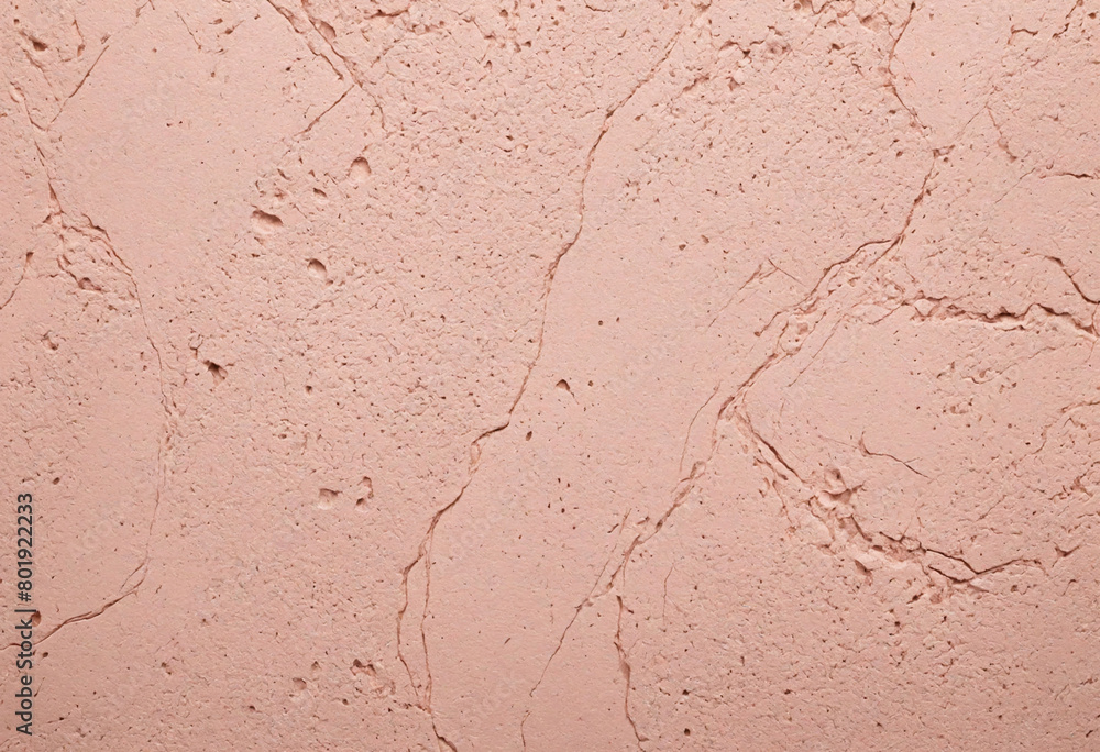 Poster peach pale pink colored low contrast concrete textured background with roughness and irregularities 