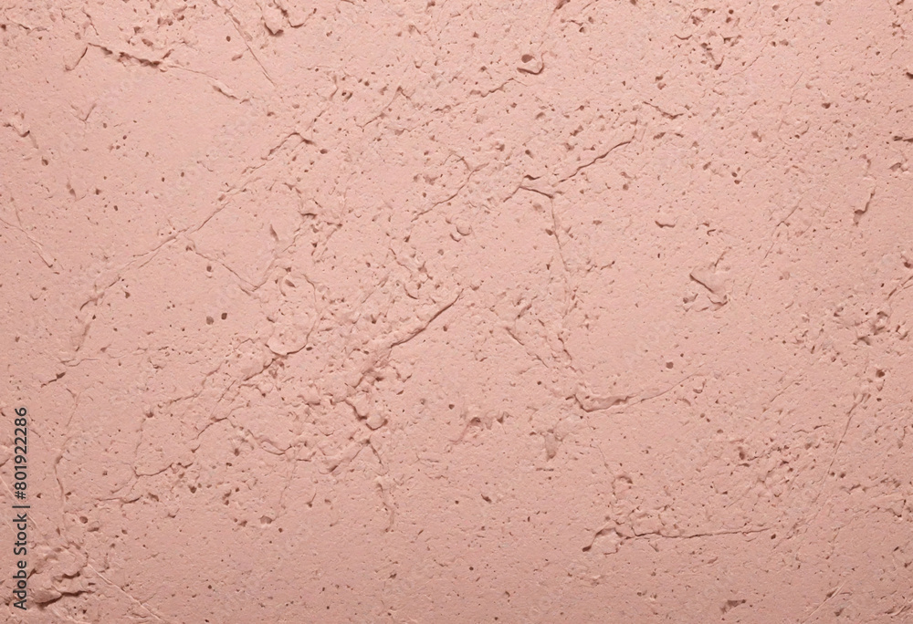 Poster peach pale pink colored low contrast concrete textured background with roughness and irregularities 