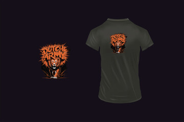 Tiger t-shirt design. AI