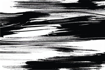 Black and white Grunge Brush Strokes Texture. Black Brush strokes Isolated on White Background.  Ink brush strokes, lines. Grunge backgrounds. 