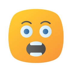 Oh My God expression emoji vector design, editable vector