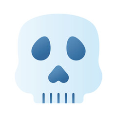 Skull vector design, spooky icon in modern style