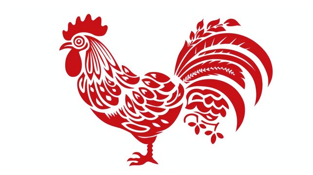 rooster isolated on white background
