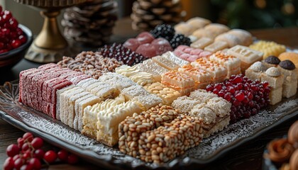 Assorted Desserts on a Table,