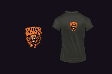 Tiger t-shirt design. AI