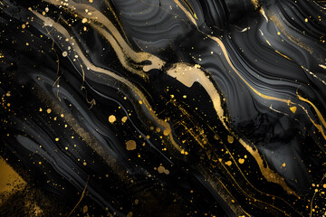 Abstract minimalistic background wit black with gold metallic colors