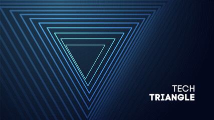 Triangle technology background. Big data tunnel