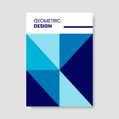 Minimalist blue covers in geometric style. Trendy abstract shape. Vector illustration