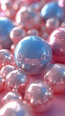 Close Up of Pink and Blue Balls