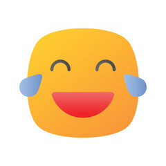 An editable icon of laughing emoji, easy to use and download