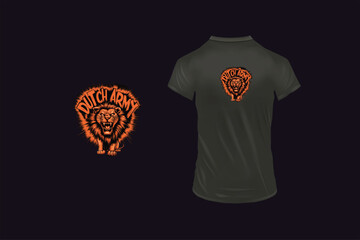 Tiger t-shirt design. AI