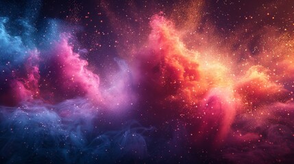 Naklejka premium Smoke covered from a cloud of powdered candy dust