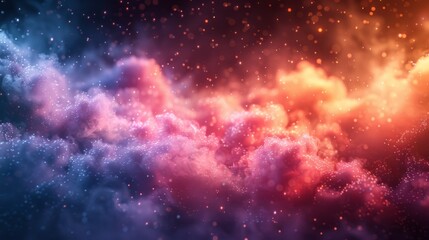 Naklejka premium Smoke covered from a cloud of powdered candy dust