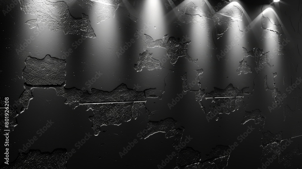 Poster polished black background with copy space generative ai