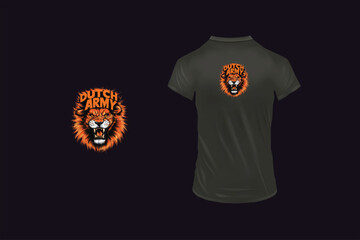 Tiger t-shirt design. AI