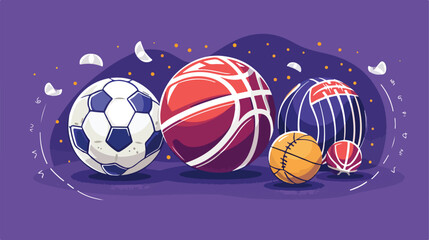 Sports design over purple background vector illustration