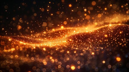 Naklejka premium Celestial Night Sky Background with Glitter and Sparkles Generative AI