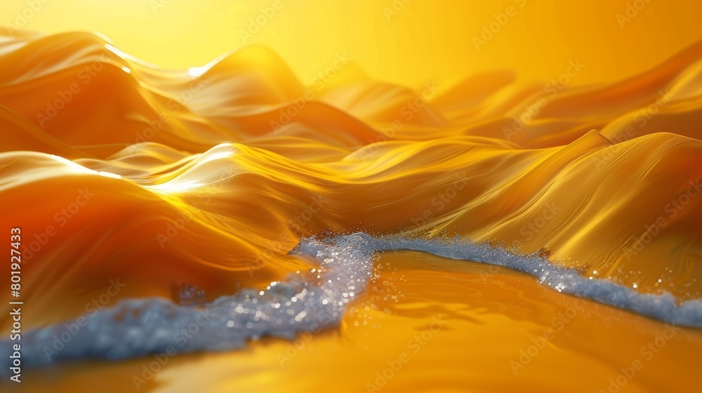 Poster soft gradient yellow background for wide banners generative ai