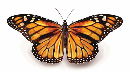Beautiful butterfly on white background closeup Vector