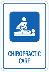 Chiropractic care sign