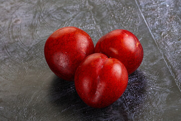 Ripe sweet juicy red plum