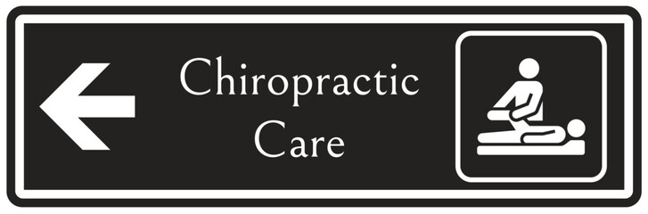 Obraz premium Chiropractic care sign