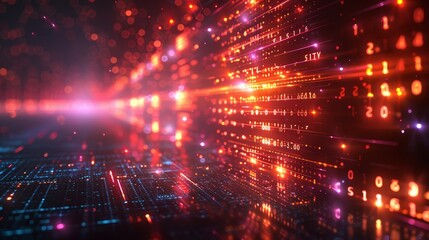 Obraz premium Digital Business Innovation Grid Generative AI