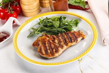 Delicous grilled pork meat steak