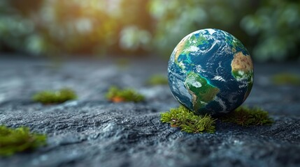Celebrate Earth Day with a Green Background Generative AI