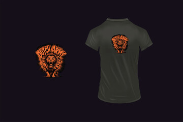 Tiger t-shirt design. AI