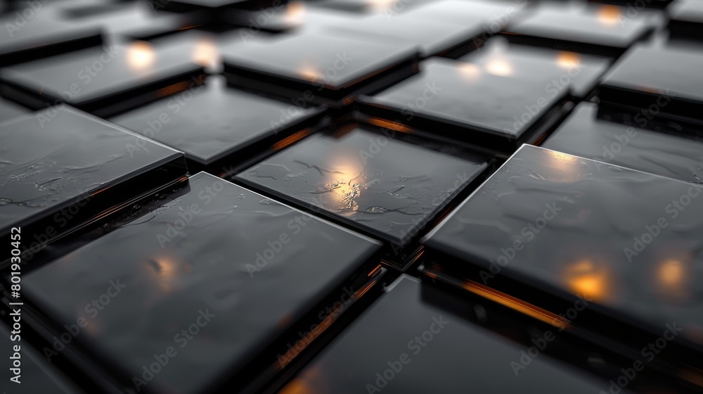 Poster futuristic frame design on black background generative ai
