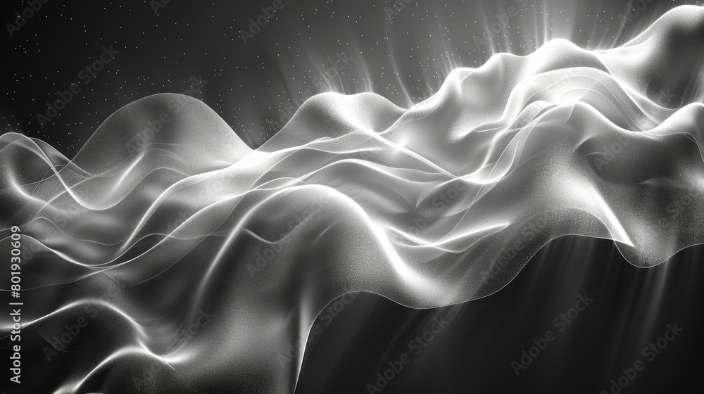 Poster elegant wavy background with glowing wave lines generative ai