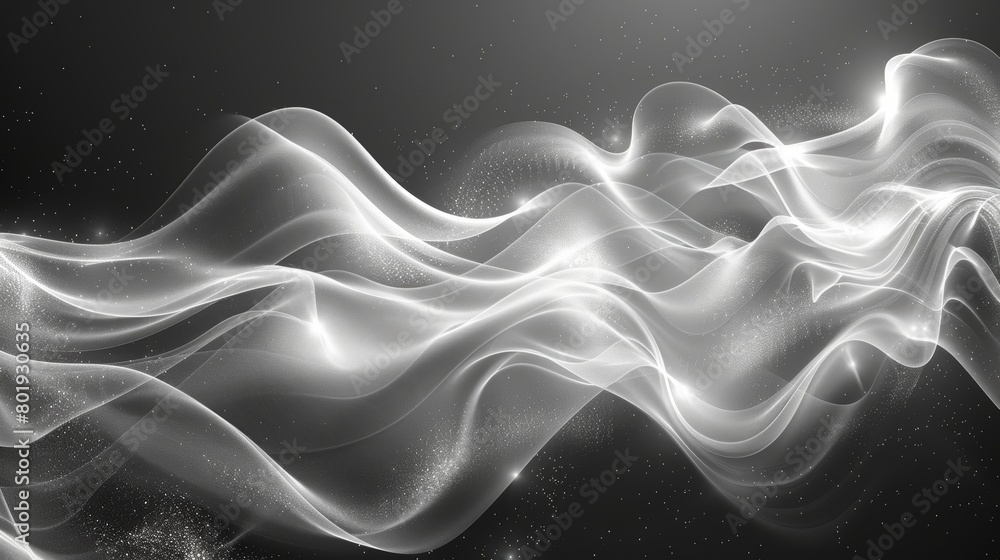 Poster elegant wavy background with glowing wave lines generative ai