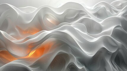 Obraz premium Elegant Wavy Background with Glowing Wave Lines Generative AI