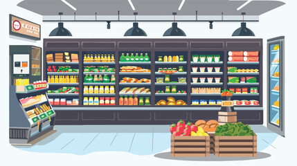 Supermarket desing over white background vector