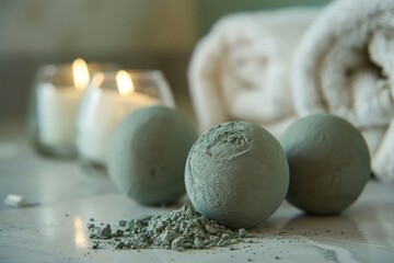 A clay ball massage that helps deeply cleanse pores and get rid of impurities