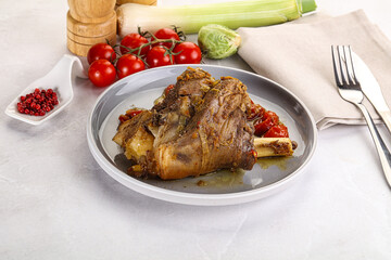 Baked Lamb shank with bone