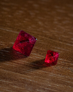 Crystal pyramid rough spinel red burma precious gemstone rocks minerals