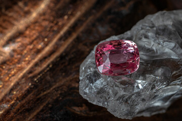 Pink Sapphire corundum africa gemstone rock mineral precious stone