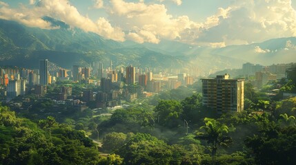 Caracas Lush Landscapes Skyline