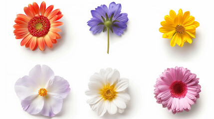 flowers isolated on white
